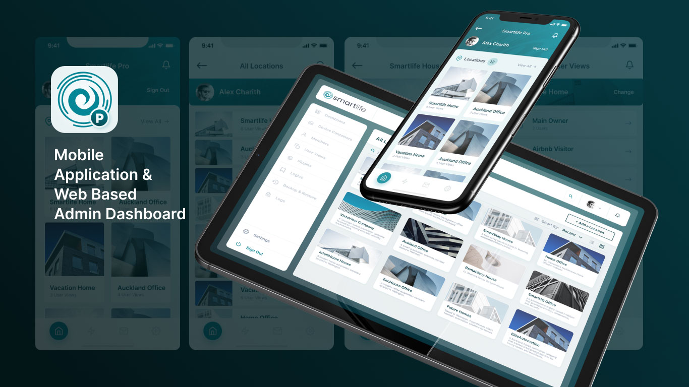 Smartlife Home Automation Mobile Application & Web Based Admin Dashboard User Interface Design by Blace Creative